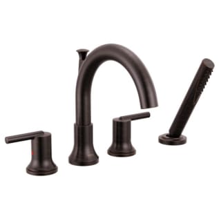 DELTA® T4759-RB Trinsic® Roman Tub Trim, Residential, 2 gpm Flow Rate, 8 to 16 in Center, Venetian Bronze, 2 Handles, Function: Traditional, Domestic