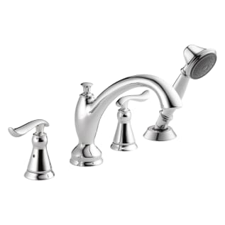 DELTA® T4794 Roman Tub Trim, Linden™, 2 gpm Flow Rate, 8 to 16 in Center, Polished Chrome, 2 Handles, Function: Traditional, Import