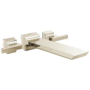 DELTA® T5799-PNWL Pivotal™ Wall Mount Tub Filler, 8 in Center, Polished Nickel, 2 Handles, Import