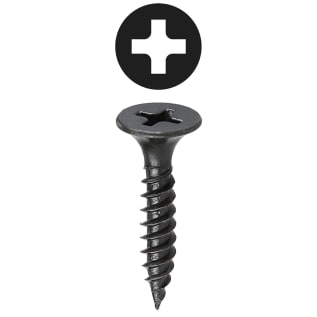 Dottie® DWT61 Drywall Screw, #6, 1 in OAL, Bugle Head, Black Oxide, Self-Piercing Point, Phillips® Drive