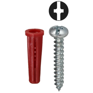 Dottie® K6CO 4610 Screw Anchor Kit, #10 x 1 in Size, 201 Pieces, Nylon