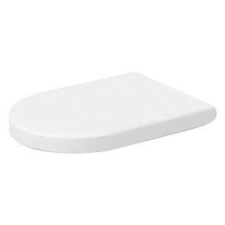 DURAVIT 0063390000 Removable Soft Close Toilet Seat, Elongated Bowl, Close Front Front, Plastic, White, Import
