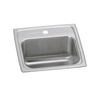 Elkay® BLR152 Bar Sink, Lustertone™ Classic, Lustertone, Squared Shape, 12 in L x 9-1/4 in W x 7 in D Bowl, 2 Faucet Holes, 15 in L x 15 in W x 7-1/8 in H, Top Mount, Stainless Steel