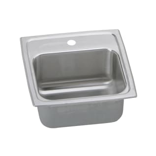 Elkay® BLR15602 Lustertone™ Classic Bar Sink, Lustrous Satin, Squared Shape, 12 in L x 9-1/4 in W Bowl x 6 in D Bowl, 2 Faucet Holes, 15 in L x 15 in W x 6-1/8 in H, Top Mounting, 18 ga 304 Stainless Steel