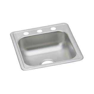 Elkay® D117191 Dayton® Bar Sink, Satin, Rectangle Shape, 14 in L x 14 in W Bowl x 6 in D Bowl, 1 Faucet Holes, 19 17 in L x 19 in W x 6-3/16 in H, Top Mounting, Stainless Steel