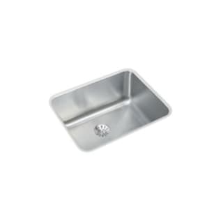 Elkay® ELUH1814PD Lustertone™ Classic Kitchen Sink, 18 in L x 14 in W Bowl x 7-7/8 in D Bowl, 20-1/2 in L x 16-1/2 in W x 7-7/8 in H, Under Mounting, 18 ga 304 Stainless Steel