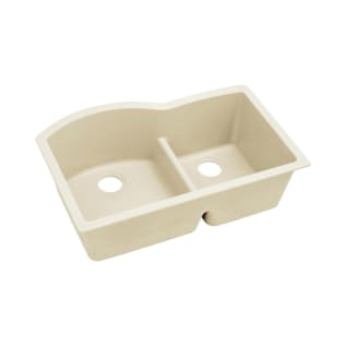 Elkay® ELXHU3322RPA0 Quartz Luxe Traditional Kitchen Sink, Parchment, Rectangle Shape, 17-3/16 in Left, 13-1/8 in Right L x 19-5/16 in Left, 16-5/8 in Right W Bowl x 10 in Left, 10 in Right D Bowl, 33 in L x 22 in W x 10 in H, Under Mounting
