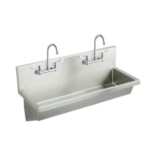 Elkay® EWMA4820C Handwash Sink, Rectangle Shape, 20 in W x 8 in D x 48 in H, Wall Mount, Stainless Steel, Buffed Satin