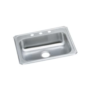 Elkay® GECR25213 Celebrity Kitchen Sink, Brushed Satin, Rectangle Shape, 21 in L x 15-3/4 in W x 5-1/4 in D Bowl, 3 Faucet Holes, 25 in L x 21-1/4 in W x 5-3/8 in H, Top Mount, Stainless Steel