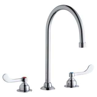 Elkay® LK800GN08T4 Faucet, Commercial, 1.5 gpm Flow Rate, Gooseneck Spout, Polished Chrome, 2 Handles