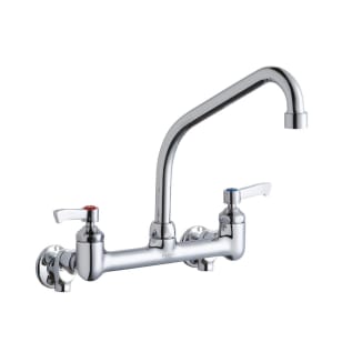 Elkay® LK940HA08L2H Pursuit™ Traditional Food Service Faucet, Commercial, 2.2 gpm Flow Rate, 8 in Center, High-Arc Spout, Polished Chrome, 2 Handles