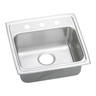Elkay® LRAD191865OS4 Gourmet Kitchen Sink, Lustertone, Rectangle Shape, 16 in L x 11-1/2 in W x 6-3/8 in D Bowl, OS4 Faucet Holes, 19 in L x 18 in W x 6-1/2 in H, Top Mount, Stainless Steel