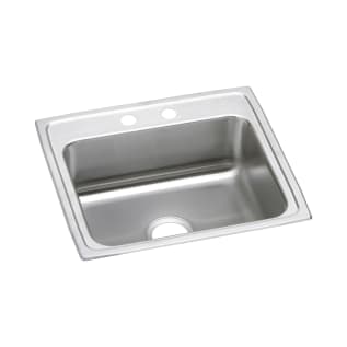 Elkay® LRAD2219654 Lustertone™ Classic Kitchen Sink, Rectangle Shape, 18 in L x 14 in W Bowl x 6-3/8 in D Bowl, 4 Faucet Holes, 22 in L x 19-1/2 in W x 6-1/2 in H, Top Mounting, Stainless Steel