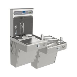 Elkay® LVRCGRNTL8WSK EZH2O® Filtered Bottle Filling Station and Cooler, 1.1 gpm Flow Rate, Mechanical Front Bubbler Button Operation, Refrigerated Chilling, Domestic