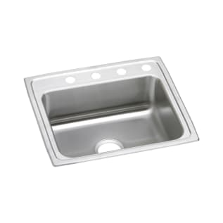 Elkay® PSR25223 Celebrity® Kitchen Sink, Brilliant Satin, Rectangle Shape, 21 in L x 15-3/4 in W Bowl x 7-1/8 in D Bowl, 3 Faucet Holes, 25 in L x 22 in W x 7-1/2 in H, Top Mounting, Stainless Steel