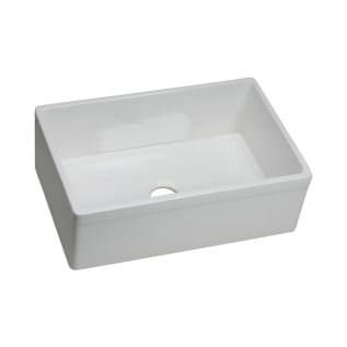 Elkay® SWUF28179WH Apron Front Sink, Rectangle Shape, 29-7/8 in W x 19-3/4 in D x 10-1/16 in H, Apron Front Mount, Fireclay, White, Import
