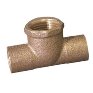 EPC 10037409 4712 Solder Straight Pipe Tee, 1/2 in Nominal, Solder x FNPT End Style, Brass, Domestic
