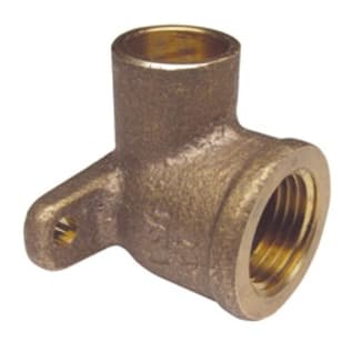 EPC 10056856 4707-3-5 Solder 90 deg Drop-Ear Elbow, 1/2 in Nominal, Solder x FNPT End Style, Brass, Domestic