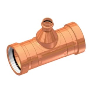 EPC ApolloPRESS® 10068060 811R Large Diameter Press Reducing Outlet Tee With Small Diameter Outlet, 3 x 3 x 1/2 in Nominal, C x C x C End Style, Copper, Domestic