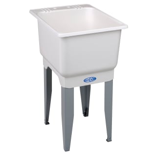 ELM® 12 UTILATUB® Single Bowl Laundry/Utility Tub, Rectangle Shape, 18 in W x 23-1/2 in D x 33 in H, Floor Mount, Co-Polypure™ Resin, White, Domestic