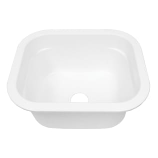 ELM® 2218 Utility Sink, 22 in W x 18 in D x 11 in H, Top/Under Mount, Fiberglass, White, Domestic