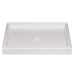 ELM® 3648M Rectangular Single Threshold Shower Floor, DuraBase®, White, 48 in L x 34 in W x 4-1/2 in D, Domestic