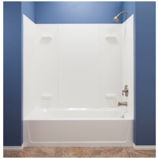 ELM® 557WHT DURAWALL® Bathtub Wall, 57 in H, Fiberglass, Domestic