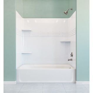ELM® 680-32WHT 680 Topaz Bathtub Wall with Installed Backer Boards, 59 in H, Fiberglass, Domestic