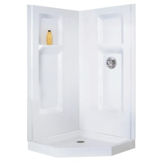 ELM® 736CWHT DURAWALL® Neo-Angle Corner Shower Wall, 73-1/4 in H, Fiberglass, Domestic