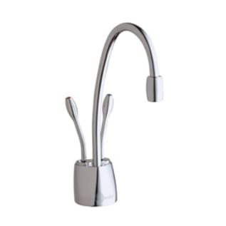 Insinkerator® Indulge™ 44252 FHC1100 Contemporary Instant Hot and Cool Water Dispenser Faucet, Residential, High-Arc Swivel Spout, Polished Chrome, 2 Handles, Import
