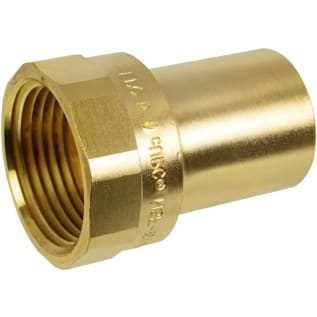 EPC ApolloPRESS® 10075762 803-2 Female Press Street Adapter, 1/2 in Nominal, Fitting x FNPT End Style, Brass, Domestic