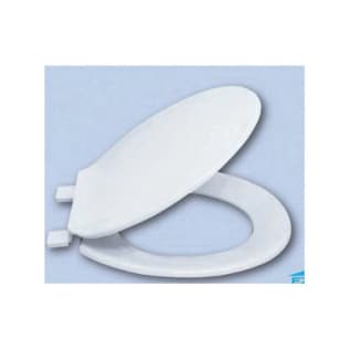 EZ-FLO® 65903 Toilet Seat, Elongated Bowl, Plastic, White