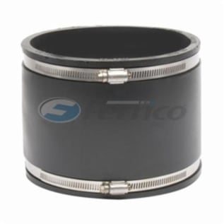 Fernco® 1055-66 Flexible Pipe Coupling, 6 in Nominal, Ductile Iron/AC Fiber End Style, PVC, Domestic