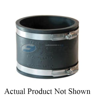 Fernco® 1056-44 Flexible Pipe Coupling, 4 in Nominal, Cast Iron/Plastic End Style, PVC, Domestic