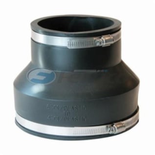Fernco® 1056-63 Flexible Pipe Coupling, 6 x 3 in Nominal, Cast Iron/Copper/Lead/Plastic/Steel End Style, PVC, Domestic