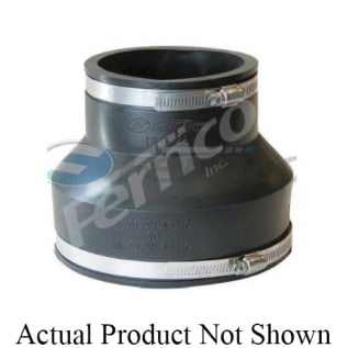 Fernco® 1056-86 Flexible Pipe Coupling, 8 x 6 in Nominal, Cast Iron/Plastic End Style, PVC, Domestic