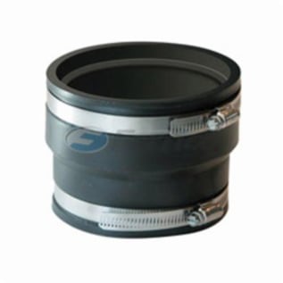 Fernco® 1070-44 Flexible Pipe Coupling, 4 in Nominal, ADS x Cast Iron/Plastic End Style, PVC, Domestic