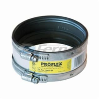 Fernco® PROFLEX® 3005-44 Shielded Pipe Coupling, 4 in Nominal, Plastic/Steel/XH Cast Iron End Style, Domestic