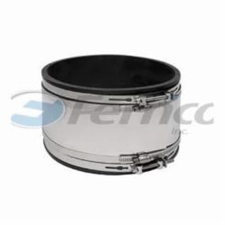 Fernco® 5002-88RC 5002RC Strong Back Flexible Pipe Coupling, 8 in Nominal, Clay x Cast Iron/Plastic End Style, PVC, Domestic