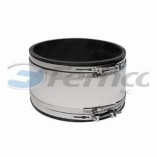 Fernco® 5006-1212RC 5006RC Strong Back Flexible Pipe Coupling, 12 in Nominal, Concrete x Cast Iron/Plastic End Style, PVC, Domestic