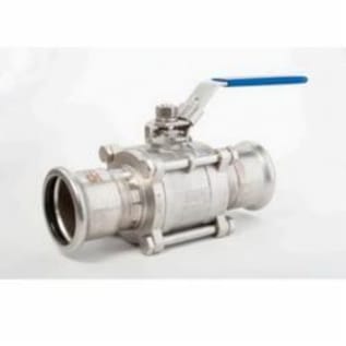 Grinnell Fire 469050T Grade T Ball Valve, 1/2 in, 316 Stainless Steel Body, Nitrile Softgoods