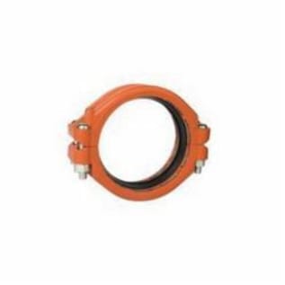 Grinnell Fire 90920ES Plain End Coupling, 2 in Nominal, Grooved End Style, Ductile Iron, Orange Painted
