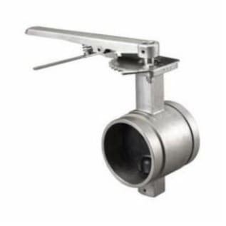 Grinnell Fire B48040EL Butterfly Valve, 4 in Nominal, Grooved End Style, 316 Stainless Steel Body, EPDM Softgoods