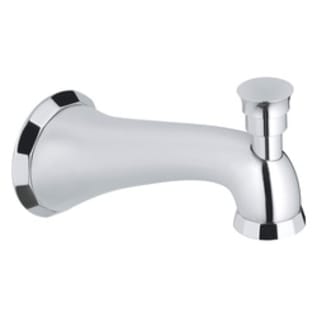 GROHE 13194000 Wall Mounted Tub Spout With Flow Control and Diverter, 13.2 gpm, 6 in Spout Reach, StarLight® Polished Chrome, Import
