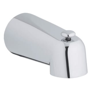 GROHE 13611000 Classic Tub Spout With Diverter, 5-1/2 in L, Brass, Polished Chrome, Import