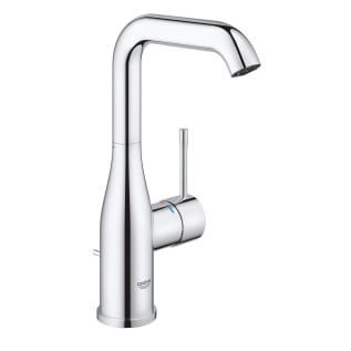 GROHE 2348600A Essence™ New L-Size Centerset Bathroom Faucet, 1.2 gpm Flow Rate, 8.313 in H Spout, 1 Handle, Pop-Up Drain, 1 Faucet Hole, StarLight® Polished Chrome, Function: Traditional