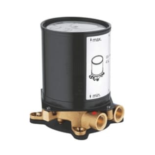 GROHE 29038001 Rough-In Set, 1/2 in FNPT Inlet x 1/2 in FNPT Outlet, Brass Body, Import