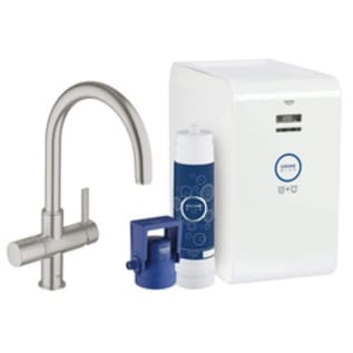 GROHE 31251DC1 GROHE Blue Sparkling Faucet and Water System, Residential, 1.75 gpm Flow Rate, Swivel Spout, SuperSteel, 1 Handles, Import
