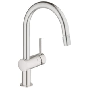 GROHE 31378DC0 Minta Kitchen Faucet, 1.75 gpm Flow Rate, 360 deg Swivel Spout, SuperSteel, 1 Handle, Import
