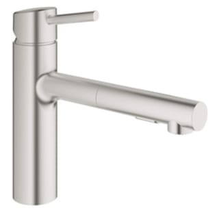GROHE 31453DC1 Concetto Sink Mixer, 1.5 gpm Flow Rate, 100 deg Swivel Spout, SuperSteel, 1 Handles, Import
